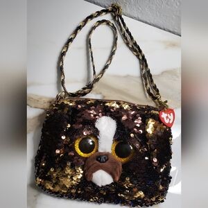 Stuffed Dog TY beanie baby crossbody Bag Children